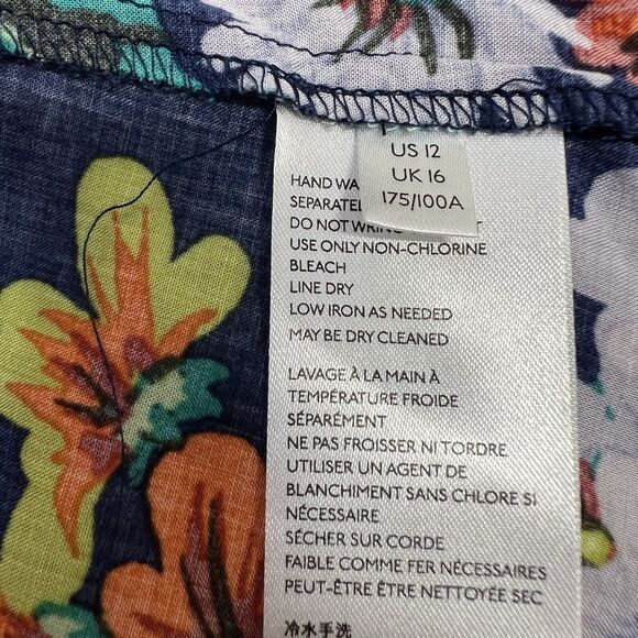 Maeve Anthropologie Melange Floral Print Tank Top Sz 12 Sleeveless Viscose - Picture 8 of 11